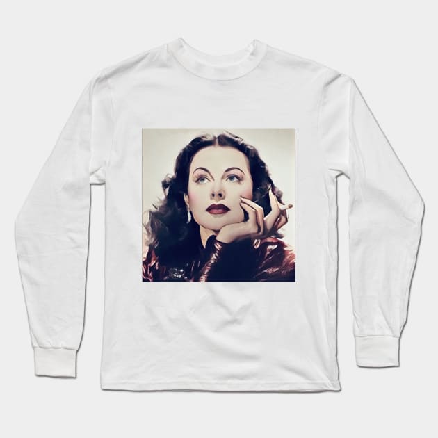 Hedy Lamarr fanart Long Sleeve T-Shirt by TheisDeschain